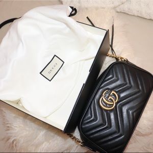 Gucci small matelasse leather camera bag